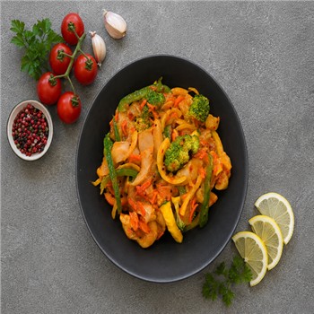 HOT HONEY MUSTARD CHICKEN STIR FRY